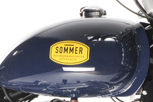 Sommer Dieselmotorrad Tank blau